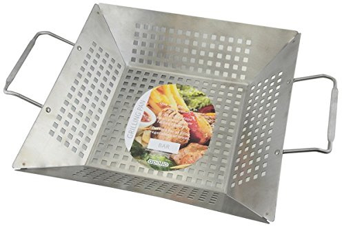 APOLLO Deep Grill Pan, Brushed Steel, Silver, 41 x 30 x 8 cm
