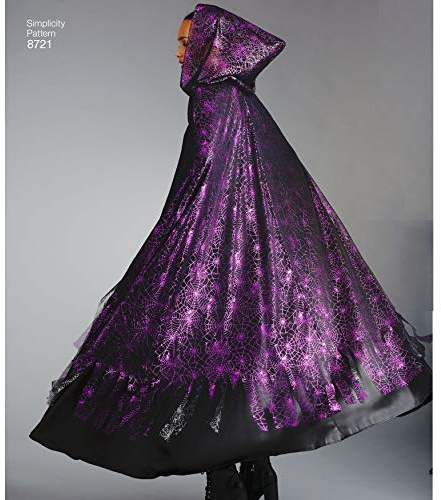 Simplicity SimplicityPattern 8721 Misses Capes, Paper, White, ONE Size, US8721OS