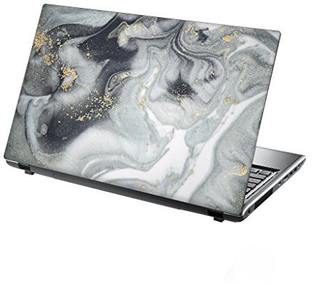 TaylorHe 15.6 inch 15 inch Laptop Skin Vinyl Decal with Colorful Patterns and Leather Effect Laminate MADE IN England Flowing Marble