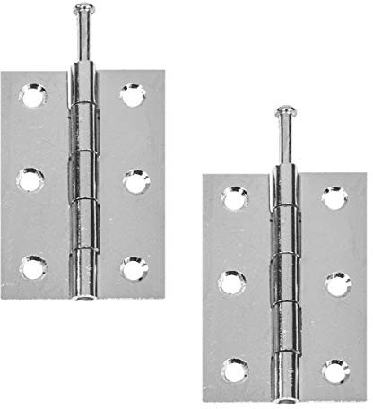 H&E™ 75mm 3 Inch Door Butt Hinges 1840 Pattern Loose Pin Polished Chrome - 1 Pair (2 Hinges)