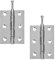 H&E™ 75mm 3 Inch Door Butt Hinges 1840 Pattern Loose Pin Polished Chrome - 1 Pair (2 Hinges)