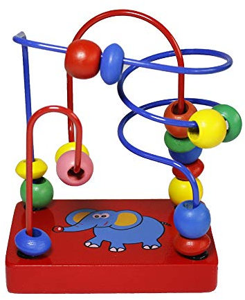 Gobus Bunte Hölzerne Mini Perlen Labyrinth Achterbahn Perlen Draht Maze Pädagogisches Spielzeug Geschenk für Kinder