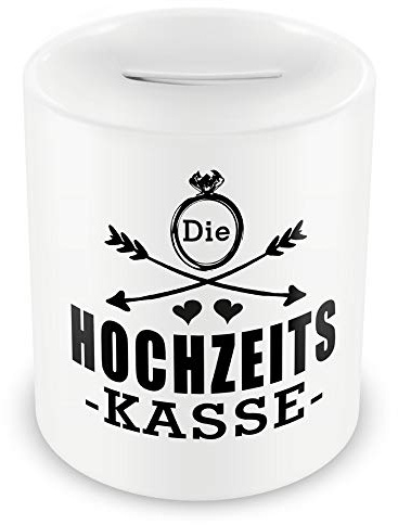 Samunshi® Brautpaar Spardose Hochzeit Sparschwein - Die Hochzeits Kasse - Just Married Spardose Hochzeitsgeschenk Geldgeschenke Verlobung Flitterwochen