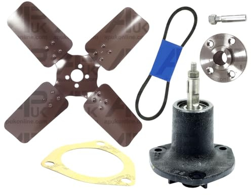 Water Pump Pulley Cooling Fan Blade Belt Kit Replacement for Ferguson 35 TE20 TEF20 Tractor