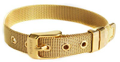 LIKERY Charmband | Mesh-Charmband | Mesh-Armband | Für Frauen, Mädchen, Jugendliche | Erhältlich in Silber, Gold, Rosé Gold (Gold)