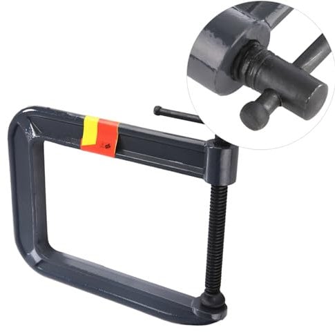 Heavy Duty G-Type C-Clamp Woodworking Deep Throat Cast Steel Clamping Tool for DIY Carpentry Projects Fixed U-Shaped 100 x 185mm (Pack of 1)