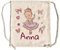 LolaPix Mochila Saco niña Personalizada con Nombre. Mochila de Cuerdas Personalizada niña para la Vuelta al Cole. Mochila Saco Kids. Princesa Bailarina