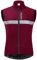WOSAWE Homme Gilet de Cyclisme Coupe-Vent, Toison Thermique Maillot Cycliste sans Manches pour Automne Hiver (Rouge L)