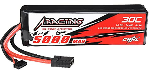 KINGDUO 14.8V 5000Mah 30C 4S Lipo Battery Trx Plug For Traxxas Rc Car
