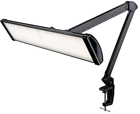 Neatfi 3,500 Lumens Ultra LED Touch Control Desk Lamp with Clamp, 66CM Wide, Dimmable, 5 Brightness Levels & Cool White Light Mode, 45W, Desk Light Bar for Office Works, Hobby, Reading & Craft (Black)
