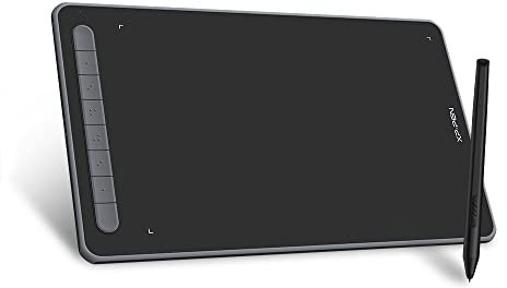 XP-PEN Deco L Grafiktablett 10 x 6 Zeichentablett mit X3 Elite Stylus, 8192 Druckstufen, 8 Schnelltasten, kompatibel mit Windows/Mac/Android/Chrome OS/Linux (Schwarz)