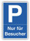 Panneau de parking avec inscription en allemand « visiteurs » - 20 x 30 cm - En panneau de mousse rigide solide de 3 mm d'épaisseur - Avec protection UV et résistant aux intempéries