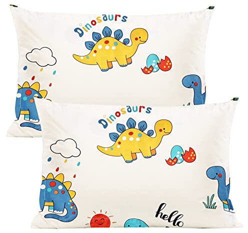 Vegena Funda de almohada para niños, 2 piezas de funda de almohada de algodón, 40 x 60 cm, funda de almohada para niños y niñas, ropa de cama, fundas de almohada de bebé con cierre de