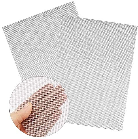 2 Stück Maschendraht Filtersieb, Edelstahlgewebe, 21 x 15cm Edelstahl-Drahtgeflecht, Maschendraht, Drahtgeflecht, Drahtgitter, Edelstahl Fliegengitter, Maschendraht Metall, aus 304 Edelstahl