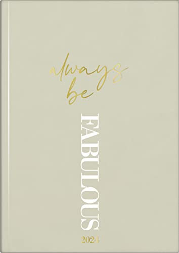 rido/idé Wochenkalender „Fabulous“ 2024 2 Seiten = 1 Woche A5 hellgrau