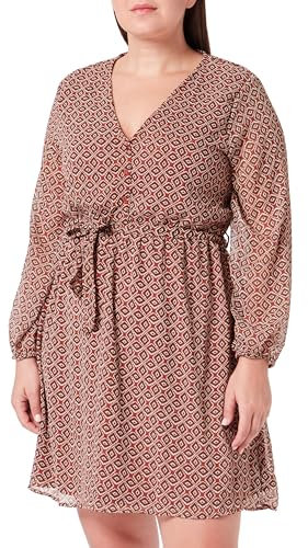 ONLY Damen Onlcera 3/4 Short Dress WVN Noos, Henna/AOP:koma Grafic, S