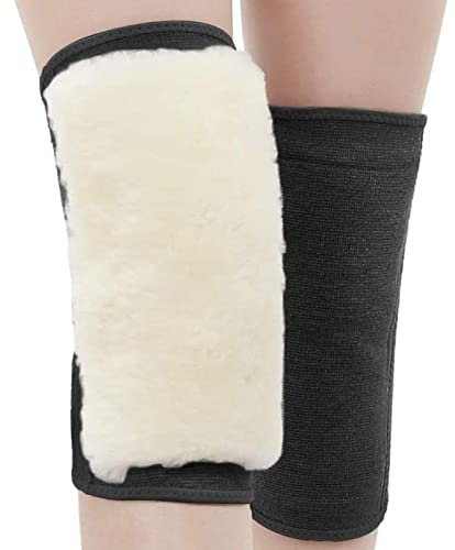 Hongjingda Kniewärmer aus Wolle,Knieschoner aus warmem Kaschmir | Lammfleece-Knieschoner Knieschützer Muskelgelenkpflege Kniebandage Atmungsaktives weiches Knieband für Skifahren, Radfahren