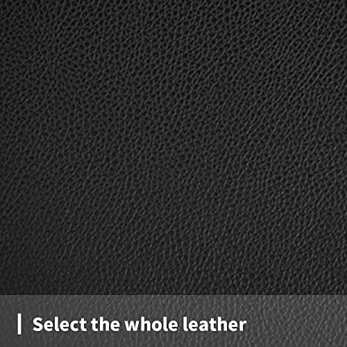 Lenkradbezug aus echtem Leder universal 38CM (15inch), Rutschfester und verschleißfester Lenkradschutz,Dunkelblau