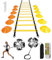 SOBEAU Fussball trainingszubehör,Agility Leiter,Agility Training mit 6 m Trainingsleiter&12 x Kegel für Slalom,koordinationsleiter trainingsleiter,fußball trainingsset Geschenke Erwachsener