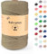 Uvolo 3mm x 200m Makramee Garn, Baumwollgarn, Macrame Kordel für Basteln, Pflanzenbügel-Leichter Kaffee