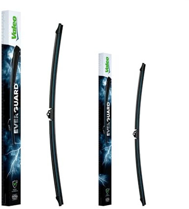 VALEO EVERGUARD - Premium Silikon Flachbalkenwischblatt Set VSF60 + VSF55 - Längen: 600mm + 550mm - Vorne (2erPack)