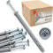 Lun Fix Lot de 50 chevilles à percussion - 10 x 120 mm - Vis à clou - Vis à cadre - Montage rapide - Vis à percussion - Tête fraisée