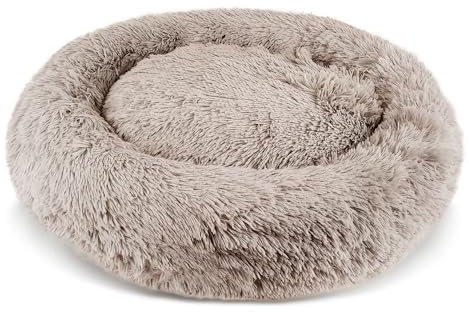 PATAM Hundebett aus Plüsch für Hunde und Katzen, Abnehmbarer Bezug, rutschfest, maschinenwaschbar – Alaska Seil, Extra groß 81 cm