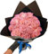 Qoobom (Self-Assembly) Glitter Rose Bouquet Red Artificial Rose Flowers Bouquet Shiny Fake Roses Bouquet,Love Gifts for Valentine's Day Gift, Anniversary, Engagement (Pink, 12 Roses)