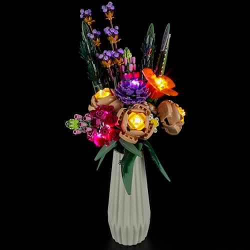 BRIKSMAX Kit d’éclairage à led pour LEGO Icons Bouquet de fleurs - Compatible with Lego 10280 Blocs de construction Modèle- Pas inclure l’ensemble Lego