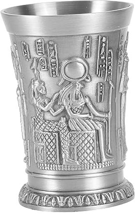 TOPBATHY 1stück Metall Cocktailbecher Vintage Ägyptischer Shotglas Für Hawaii Partys Trinkgeschirr Metall Für Feiern Hochzeiten Und