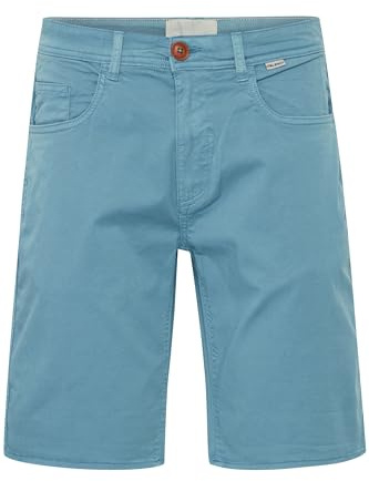 Blend Herren Chinoshorts Shorts Kurze Hose mit Eingrifftaschen Gürtelschlaufen Baumwollmischung leicht elastisch Regular fit, Größe:S, Farbe:Captain's Blue (184020)