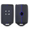 Générique Coque de clé de Voiture Compatible avec Renault Smart Key Clio Megane Koleos Kadjar Kangoo Twingo Talisman Captur Espace Dacia Duster Arkana - en Silicone - 4 Boutons (Ligne Bleu)