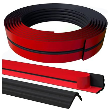 Plinthe Souple AutoadhéSive Moulure Adhesive Baguette Finition Plan De Travail Cuisine Baguette De Finition,Moulure Murale Adhesive,Moulure Plafond pour Protection Angle Mur,Noir 10m*2cm