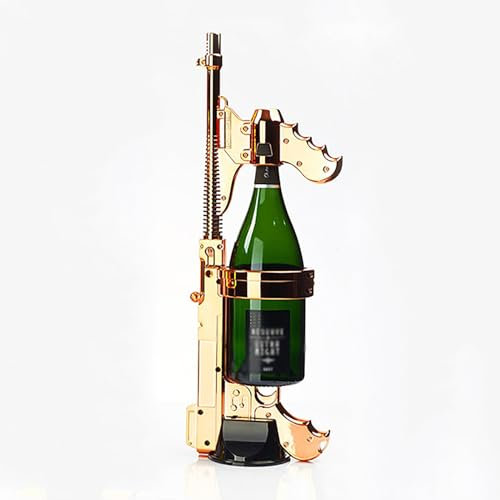 Pistolet À Champagne, Pistolet À Bière avec Bec Verseur Et Convertisseur, Compatible avec Les Bouteilles Vin 750ML-1.5L,Jet À 360°pour Tout Le Lieu, Atmosphère Détendue Et Animée, pour Club, Bar