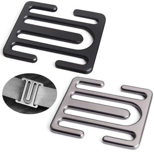 RTUHCSP 2 PCS Ajusteur De Ceinture De Sécurité, Ajusteurs De Ceinture De Sécurité Universels en Métal Clips Amovible Convient Aux Enfants, Femmes Enceintes, Kit De Sécurité du Véhicule