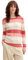 TOM TAILOR Damen Pullover mit Struktur,37227 - red apricot Block Stripe, S