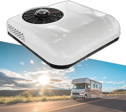 Aire Acondicionado EléCtrico Para Techo De Rv, Aire Acondicionado Para Techo De CamióN De 12V/24V, Unidad De Aire Acondicionado De Estacionamiento Ultrafino,White-24V