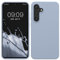 kwmobile Hülle kompatibel mit Samsung Galaxy S24 FE Hülle - Silikon Handy Case - Handyhülle weiche Oberfläche - kabelloses Laden - Hellblau matt