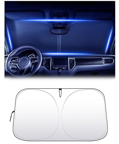 GTFRFD Parasol Coche Delantero, para Renault Austral E-Tech Hybrid Esprit Alpine SUV 2022-2025 Parasol Coche Proteccion Solar Anti UV Rayos Plegable Fácil de Instalar y Almacenar