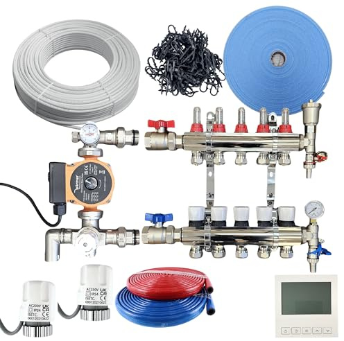 Wärmer System 65-70Sqm Water Underfloor Heating Kit 1 Room