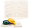RoseFlower Draining Board Mats for Kitchen Counter, Silicone Dish Drying Mat for Kitchen, for Draining Sink, Silicone Dish Drying Mat, Used with Dish Drying Rack (15.8 x 13, Cream)