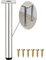 Lot de 4 pieds de table de salle à manger réglables en acier inoxydable avec support réglable pour table de bureau 85 cm de hauteur