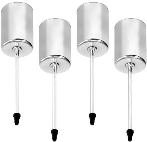 Yesaler Kerzenhalter Adventskranz Kerzenständer für Stabkerzen Weihnachten Stabkerzenhalter für Alltagskerzenm Tischgesteck 4 Stück (Silber)