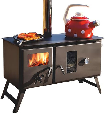 Camp Tent Stove,Wood Burning Stove, Outdoor Camping Stove Camp Tent Stove, Tent hunting lodge Burning stove, cooking plow with Oven cooking partition