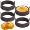 Webake Crumpet Rings Silikon 4 Stück 9cm Pancake Form für pfanne Spiegeleierformen Eierringe Eier Ring für Crumpet Pancake Eier