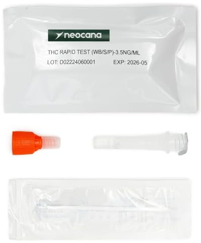 3x Neocana THC Drogenschnelltest 3,5 ng/ml Cannabis Marijuana Test-Set aktives THC und THC-COOH