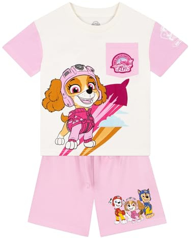 PAW PATROL Tshirt Und Shorts | Skye T Shirt Mädchen Baumwolle | Skye T Shirt Kinder Und Shorts Für Mädchen