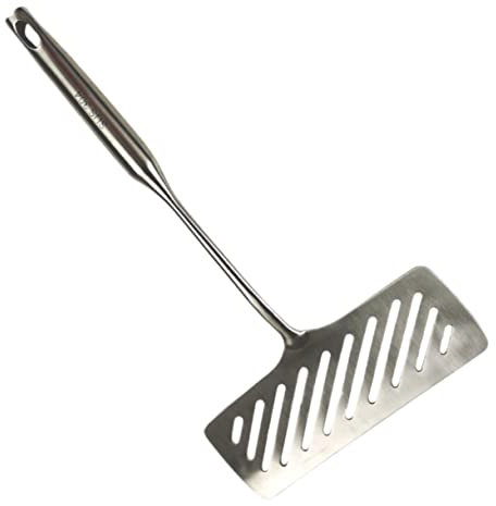 MOTHNUR 1pieza Espátula De Acero Inoxidable Cocinar Utensilio De Cocina Plana para Freír Pescado y Fácil De Limpiar y Usar