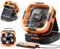Raddy CF3 Ventilador camping portátil, 20000 mAh recargable batería y 3W panel solar, carga USB, luz LED, 6 velocidades, oscilación de 90°, Adecuado para acampar, viajar