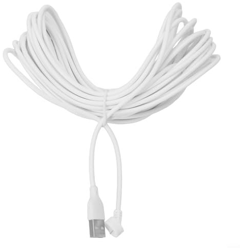 Hasaller Extension Cable USB Charging Cable for Nest Cam Battery Version 5.2/8/10.4m Four Core Thick Weatherproof Extension Cord Indoor Outdoor Security Camera Power Supply(7.6 m)